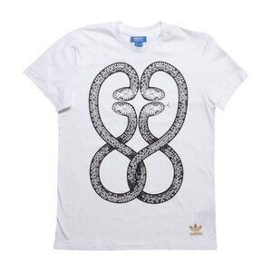 Adidas Originals Men's CNY Snake short-sleeve roundneck T-shirt, white, M